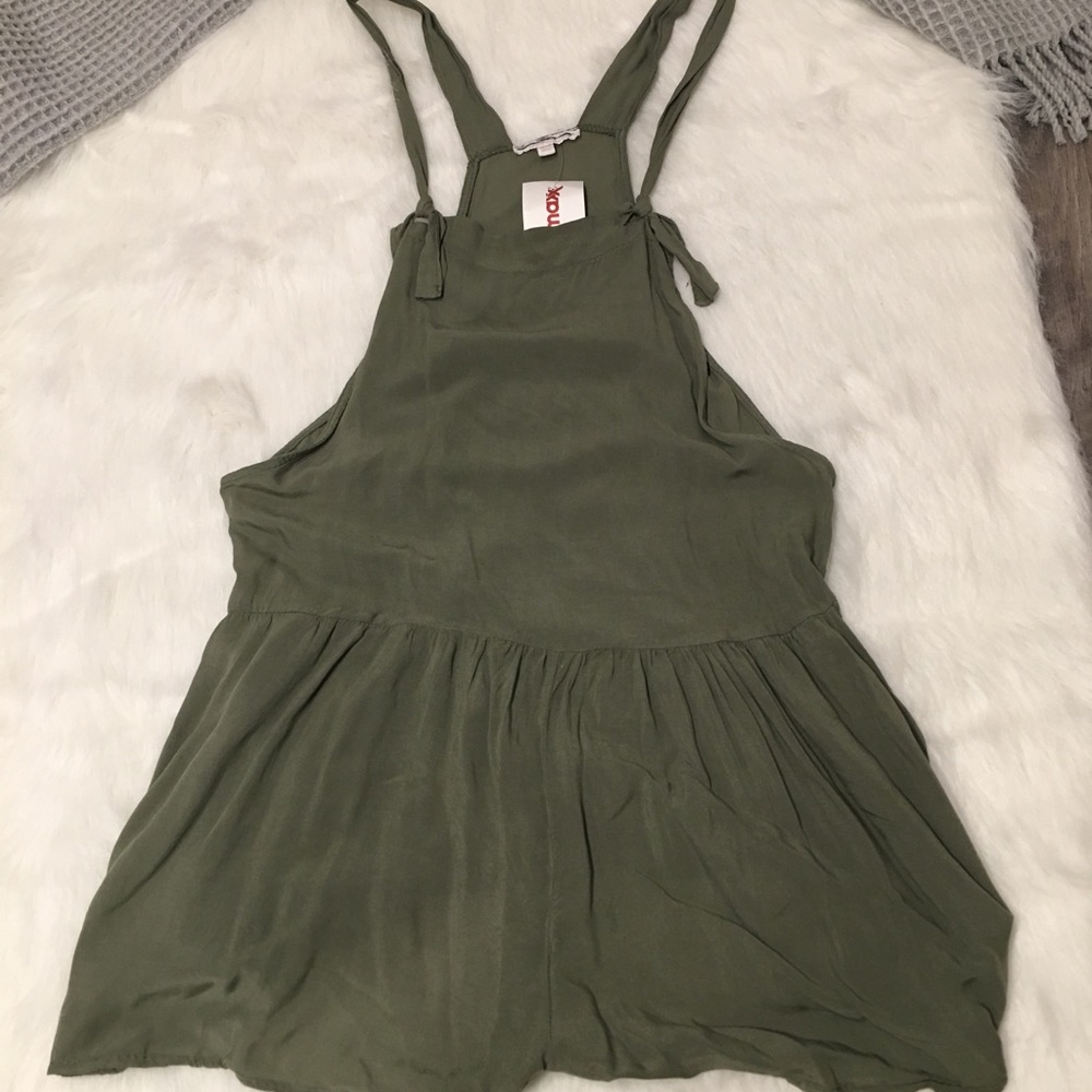 Dont Ask Why Green Pocket Sleeveless Tank Romper